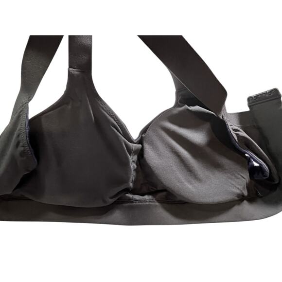 Yvette Sports Bra 40 (D-F),High Impact Crossback, Padded | Midnight Blue NWT - Picture 7 of 14